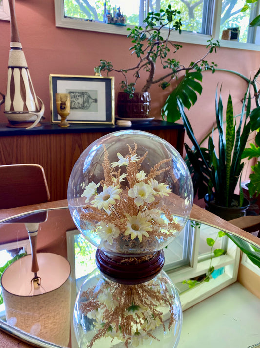 Vintage Domed Dried Flowers