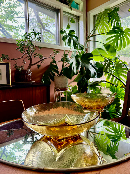 Pebbletone by Hazelware Gold Chip and Dip Set