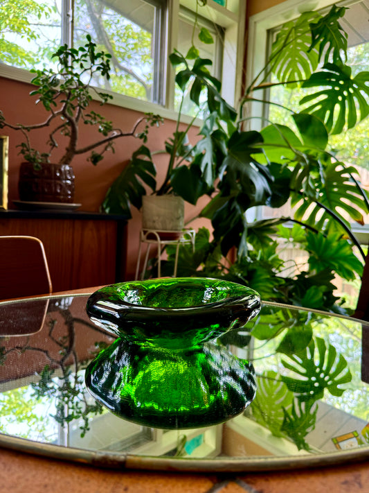 Vintage Blenko Green Glass